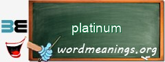 WordMeaning blackboard for platinum